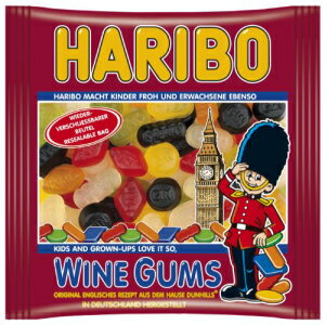 ガム ハリボー ワインガム、再密封可能な袋入り、500 グラム - 17.6 オンス Haribo Wine Gums in Resealable Bag, 500 gram - 17.6 ounces