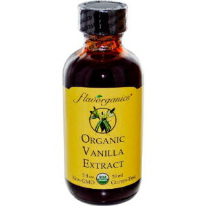 Flavorganics エキス - ピュア バニラ (35% 有機アルコール)、2 オンス (4 個パック) Flavorganics Extract-Pure Vanilla(35% Organic Alcohol), 2-Ounce (Pack of 4)