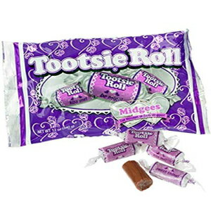 バレンタイン パープル トッツィー ロール ミジー、12 オンス バッグ Valentine Purple Tootsie Roll Midgees, 12 Ounce Bag