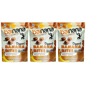 楽天GlomarketBarnana Organic Peanut Butter Dipped Chewy Banana Bites, 3.5 Ounce Bag （Pack of 3）