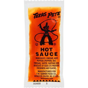 TEXAS PETE シングルサーブホットソース、1000 カウント TEXAS PETE Single Serve Hot Sauce, 1000 Count