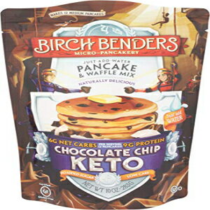 Birch Benders Griddle Cakes、パンケーキ ワッフル ミックス チョコレートチップ ケト、10 オンス Birch Benders Griddle Cakes, Pancake Waffel Mix Chocolate Chip Keto, 10 Oz