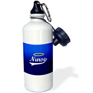 3dRose wb_11924_1 i[X GWF n[ - X|[c EH[^[ {gA21 IXAzCg 3dRose wb_11924_1 Nurse Angel Halo - Sports Water Bottle, 21 oz, White