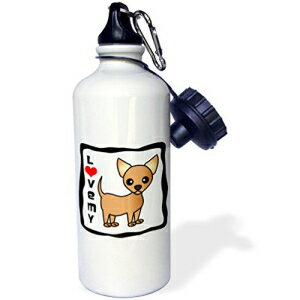 3dRose wb_12084_1 I Love My Boston Terrier X|[c EH[^[{gA21 IXAzCg 3dRose wb_12084_1 I Love My Boston Terrier Sports Water Bottle, 21 oz, White