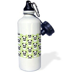 3dRose wb_26433_1 sNƐԂ̃hbĝ킢p_xA X|[c EH[^[{gA21 IXAzCg 3dRose wb_26433_1 Cute Panda Bear with Pink and Red Dots Sports Water Bottle, 21 oz, White