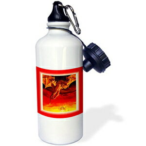 3dRose wb_62080_1 Scary Red Dragon スポーツ ウォーターボトル、21 オンス、ホワイト 3dRose wb_62080_1 Scary Red Dragon Sports Water Bottle, 21 oz, White