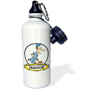 3dRose wb_103330_1 Funny Worlds Greatest Mail Carrier Cartoon X|[c EH[^[{gA21 IXAzCg 3dRose wb_103330_1 Funny Worlds Greatest Mail Carrier Cartoon Sports Water Bottle, 21 oz, White