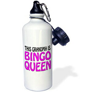 3dRose wb_149773_1 This Grandma Is Bingo QueenAp[vAX|[cEH[^[{gA21IXAzCg 3dRose wb_149773_1 This Grandma Is Bingo Queen, Purple, Sports Water Bottle, 21 oz, White