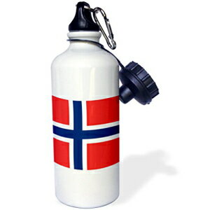 3dRose wb_158399_1「ノルウェーの国旗-ノルウェー赤青白スカンジナビア北欧クロススカンジナビア世界の国」スポーツウォーターボトル 21オンス ホワイト 3dRose wb_158399_1 Flag of Norway-Norwegian red blue white Scandinavian Nordic Cross-Scandinavia