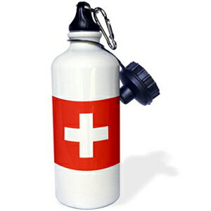 3dRose wb_158442_1「スイスの国旗-スイスの赤と白のクロス-ヨーロッパ-ヨーロッパの国-世界旅行のお土産」スポーツウォーターボトル 21オンス ホワイト 3dRose wb_158442_1 Flag of Switzerland-Swiss red and white cross-Europe-European country-world tra