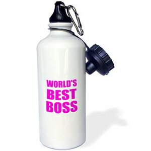 3dRose wb_194445_1 Eō̃ubN eLXg fUCAō Boss Ever X|[c EH[^[ {gA21 IXA}`J[ 3dRose wb_194445_1 Worlds Greatest Black Text Design for The Best Boss Ever Sports Water Bottle, 21Oz