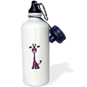 3dRose wb_200161_1 L[gŖʔp[v L X|[c EH[^[ {gA21 IXA}`J[ 3dRose wb_200161_1 Cute and Funny Purple Giraffe Sports Water Bottle, 21 oz, Multicolored