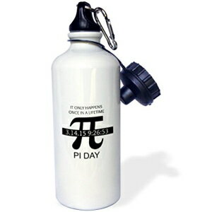 3dRose wb_202810_1 Pi Day ꐶɈx̃X|[c EH[^[ {gA21 IXA}`J[ 3dRose wb_202810_1 Pi Day Once in a lifetime Sports Water Bottle, 21oz, Multicolored