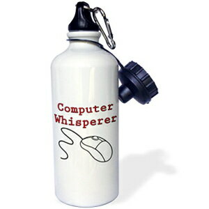 3dRose Computer WhispererAbhX|[cEH[^[{gA21IX (wb_202842_1)A}`J[ 3dRose Computer Whisperer, Red-Sports Water Bottle, 21oz (wb_202842_1), Multicolored