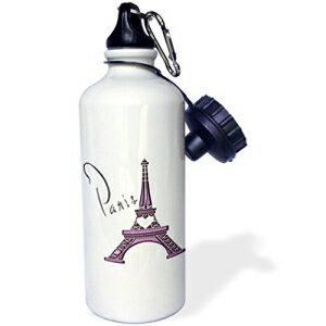 3dRose wb_211115_1 p[v WF GtFNg ꎟGbtF p X|[c EH[^[ {gA21 IXA}`J[ 3dRose wb_211115_1 Purple Gel Effect One Dimensional Eiffel Tower With The Word Paris Sports Water Bottle,