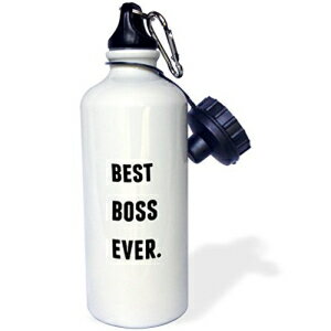 3dRose Best Boss EverAnɍ - X|[c EH[^[ {gA21 IX (wb_213367_1)A21 IXA}`J[ 3dRose Best Boss Ever, Black Letters On A White Background-Sports Water Bottle, 21oz (wb_213367_1), 21 oz,