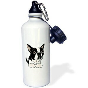 3dRose 킢{Xg eAqIWi X|[c EH[^[ {gA21 IX (wb_216347_1)A21 IXA}`J[ 3dRose Cute Boston Terrier Puppy Dog Original-Sports Water Bottle, 21oz (wb_216347_1), 21 oz, Multicol