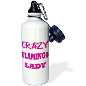 3dRose Crazy Flamingo Lady-Sports EH[^[ {gA21 IX (wb_175049_1)A21 IXA}`J[ 3dRose Crazy Flamingo Lady-Sports Water Bottle, 21oz (wb_175049_1), 21 oz, Multicolor