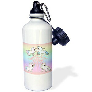 3dRose wb_211675_1 jR[ n[gƃC{[ X|[c EH[^[ {gA21 IXA}`J[ 3dRose wb_211675_1 Unicorn with Hearts and Rainbows Sports Water Bottle, 21oz, Multicolor