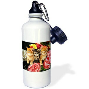 3dRose wb_4330_1 ジラフ スポーツ ウォーターボトル、21 オンス、ホワイト 3dRose wb_4330_1 Giraffe Sports Water Bottle, 21 oz, White