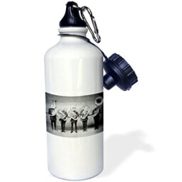 3dRose wb_6748_1「チューバ コップス グレースケール」スポーツ ウォーター ボトル、21 オンス、ホワイト 3dRose wb_6748_1"Tuba Cops Grayscale" Sports Water Bottle, 21 oz, White