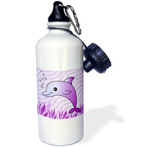 3dRose wb_13814_1 I Love Dolphins X|[c EH[^[{gA21 IXAzCg 3dRose wb_13814_1 I Love Dolphins Sports Water Bottle, 21 oz, White