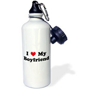 3dRose wb_16576_1 I Love My Boyfriend X|[c EH[^[{gA21 IXAzCg 3dRose wb_16576_1 I Love My Boyfriend Sports Water Bottle, 21 oz, White