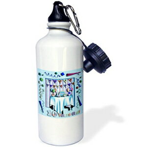 3dRose wb_33145_1 X|[c EH[^[{gA21 IXAzCg 3dRose wb_33145_1 Dinosaur Sports Water Bottle, 21 oz, White