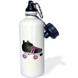 3dRose wb_35466_1 XP[g Mtg - ubNƃu[̃[[ XP[g X|[c EH[^[ {gA21 IXAzCg 3dRose wb_35466_1 Skating Gifts-Black and Blue Roller Skate Sports Water Bottle, 21 oz, White