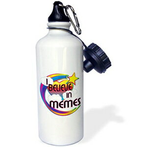 3dRose Memes Cute Believer Design-X|[cEH[^[{gA21IX (wb_166680_1)A21IXA}`J[ 3dRose Memes Cute Believer Design-Sports Water Bottle, 21oz (wb_166680_1), 21 oz, Multicolor