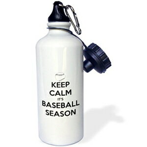 3dRose Keep Calm its Baseball SeasonAƍ̃X|[c EH[^[ {gA21 IX (wb_171913_1)A21 IXA}`J[ 3dRose Keep Calm its Baseball Season, White and Black-Sports Water Bottle, 21oz (wb_171913_1), 21 oz