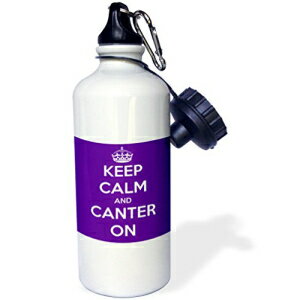 3dRose wb_193619_1 Keep Calm And Canter On p[v X|[c EH[^[{gA21 IXA}`J[ 3dRose wb_193619_1 Keep Calm And Canter On Purple Sports Water Bottle, 21 oz, Multicolor