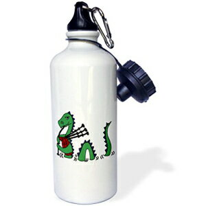 3dRose wb_200125_1 Funny Loch ness Monster Playing the Bagpipes X|[cEH[^[{gA21IXA}`J[ 3dRose wb_200125_1 Funny Loch ness Monster Playing the Bagpipes Sports Water Bottle, 21oz, Multicolored