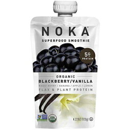 ノカブラックベリーバニラスーパーフルーツスムージー、4.22オンス-1ケースあたり12。 Noka Blackberry Vanilla Superfruit Smoothie, 4.22 Ounce -- 12 per case.