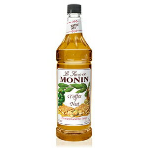 Monin - トフィーナッツシロップ、濃厚でバター風味、コーヒーやデザートに最適、グルテンフリー、ビーガン、非遺伝子組み換え (1 リットル) Monin - Toffee Nut Syrup, Bold and Buttery, Great for Coffee and Desserts, Gluten-Free, Vegan, N