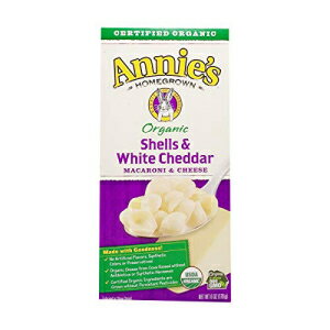 アニーズ自家製オーガニックマカロニ＆チーズ-シェル＆ホワイトチェダー-6オンス Annie's Homegrown Organic Macaroni & Cheese - Shells & White Cheddar - 6 oz