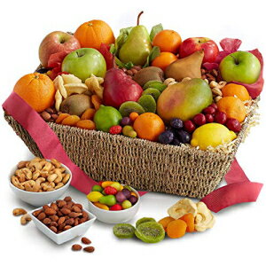収穫のフルーツ、ナッツ、チョコレートバスケットから新鮮 A Gift Inside Fresh From The Harvest Fruit, Nut & Chocolate Basket