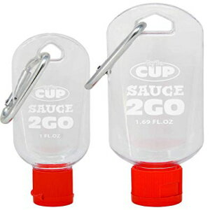 By The Cup Sauce 2 Go L[z_[ 1.69 tʃIX 1 tʃIX̋̃~j\[X{g (\[X͊܂܂܂) By The Cup Sauce 2 Go Keychains 1.69 Fluid Ounce and 1 Fluid Ounce Empty Mini Sauce Bottles (Sauce Not Includ