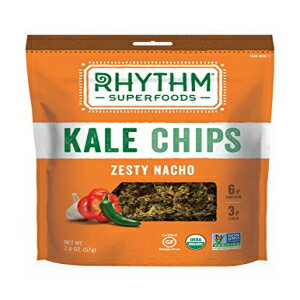 Rhythm Superfoods ケールチップス、ゼスティナチョ、2オンス Rhythm Superfoods Kale Chips, Zesty Nacho, 2 Oz