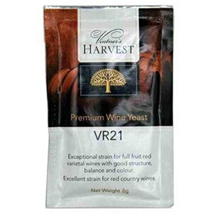 マングローブ ジャックス ワイン酵母 - VR21 8g トリート 23L フル フルーツ & カントリー レッド Mangroves Jack's Wine Yeast - VR21 8g treats 23L Full Fruit & Country Reds