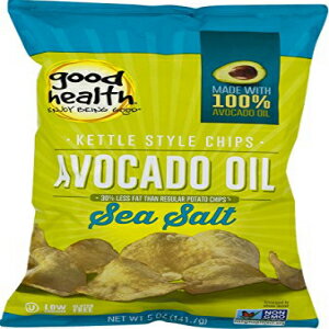 Good Health アボカド オイル ケトル スタイル チップス シーソルト入り 5 オンス バッグ(3袋) Good Health Avocado Oil Kettle Style ..