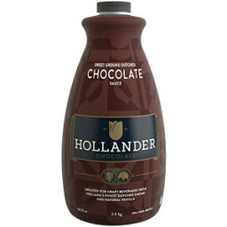 オランダチョコレートカフェソース by Hollander Chocolate Co. | プロやホームバリスタに最適なグルメチョコレートソース 64 fl. オズ。ラージボトル Dutched Chocolate Café Sauce by Hollander Chocolate Co. | Gourmet Chocolate Sauce Perfect