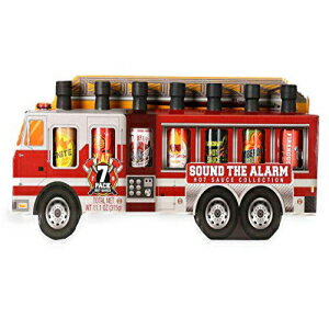 警報を鳴らして消防車ホットソースサンプラーセット、モダングルメの消防車パッケージに入った7つの異なるフレーバー Sound the Alarm Firetruck Hot Sauce Sampler Set, 7 Distinct Flavors in a Fire Truck Package from Modern Gourmet