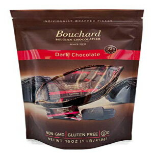 uV[ v~A xM[ _[N `R[g (JJI 72%) | i1|hj Bouchard Premium Belgian Dark Chocolate with 72% Cacao | Individually Wrapped Pieces (1 LB)