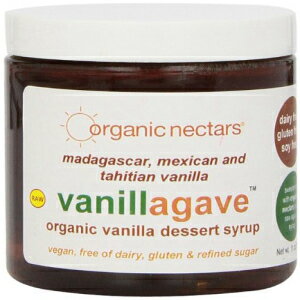 Organic Nectars オーガニック マダガスカル タヒチ産およびメキシコ産バニラ バニラガーベ バニラ デザート シロップ、11 オンス瓶 (3 個パック) Organic Nectars Organic Madagascar Tahitian and Mexican Vanilla Vanillagave Vanilla Dessert S