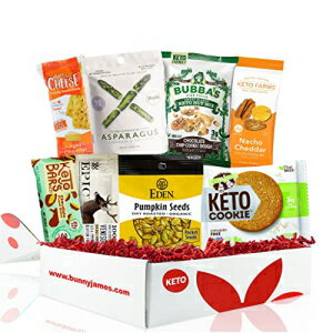 KETOダイエットスナックスターターボックス：ケトジェニックフレンドリースナックの品揃え-4G以下のネットカーボ-男性と女性のための素晴らしいケトギフトバスケット BUNNY · JAMES · KETO Diet Snacks Starter Box: Assortment of Ketogenic Friendly Snac