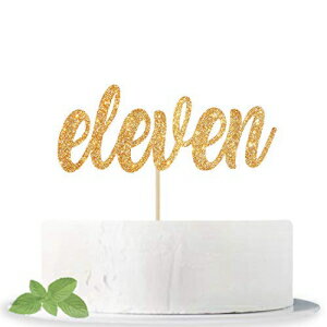 ߥåɥå֥󥱡ȥåѡϥåԡ11Фޤ11ǯǰѡƥϥ11֥ؤδեѡƥǥ졼 Mixed Gold Glittter Eleven Cake Topper for Happy 11th Birthday or11th Anniversary