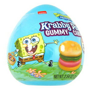 スポンジボブ スクエアパンツ グミ クラビー パティ キャンディー入り イースターエッグ バスケット詰め物 子供用 2.54オンス Spongebob Squarepants Gummy Krabby Patty Candy Filled Easter Eggs Basket Stuffer for Kids, 2.54 Ounce