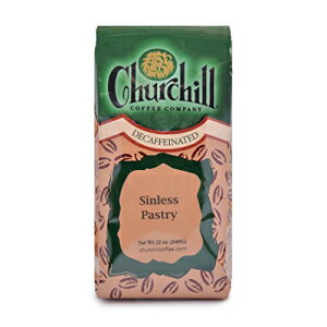 チャーチル コーヒー シンレス ペストリー 12 オンス - グラウンド (デカフェ) Churchill Coffee Sinless Pastry 12 oz - Ground (Decaf)