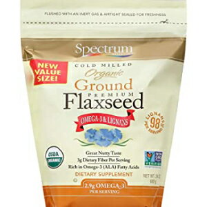 Spectrum Essentials オーガニック グラウンド プレミアム フラックスシード 24 オンス Spectrum Essentials Organic Ground Premium Flaxseed, 24 Oz